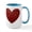 White/Blue Inside, variant on CafePress - Diamond Plate Heart Large Mug - 15 oz Ceramic Large White Novelty Mug