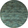 thumbnail image 1 of Ahgly Company Indoor Round Oriental Light Blue Modern Area Rugs, 7' Round, 1 of 4