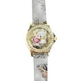 Bfantian Rose Pattern Leather Band Analog Quartz Wrist Watches