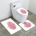 thumbnail image 1 of ABPHQTO Derretimiento de cerebro de paleta Juego de alfombras de baño de 3 piezas Alfombra de baño Alfombra de contorno y tapa de inodoro, 1 of 2