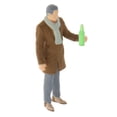 thumbnail image 3 of 2x1/64 Figuras de Personas en Miniatura Sunnimix Modelos de la Calle Hombre Bebiendo Marrón, 3 of 8