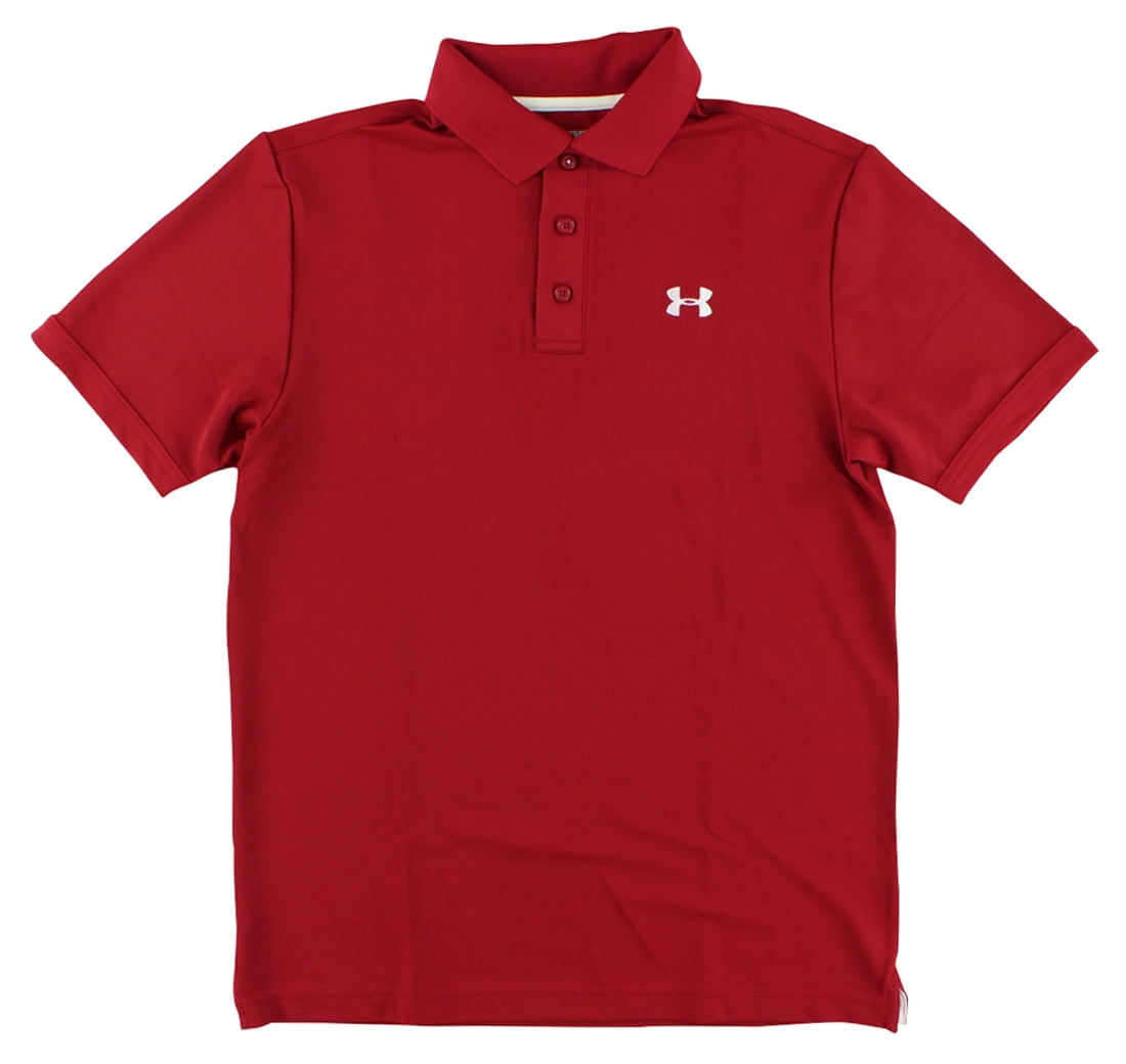 Under Armour Mens Performance Golf Polo Shirt Red