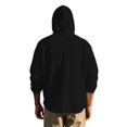 thumbnail image 6 of asjyhkr Mens Linen Shirts Long Sleeve Drawstring Hooded Button Crew Neck Hoodies Casual Fashion Breathable Hiking Beach Workout Tops with Pockets, 6 of 7