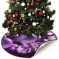 thumbnail image 5 of Coolnut Christmas Sparkly Bauble Christmas Tree Mats Waterproof Tree Skirt, Xmas Light Bling Xmas Tree Stand Tray Mat Floor Protector Pad for Holiday Party Decoration, 28.3", 5 of 6