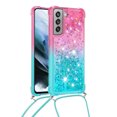 thumbnail image 2 of Funda para Samsung Galaxy S21 FE 5G Brillantina Líquida Divertida Reluciente y con Cristales en Movimiento Cuerpo Cruzado con Cordón Ajustable, 2 of 5