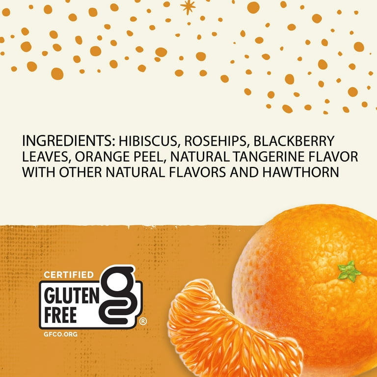 Celestial Seasonings Tangerine Orange Zinger Herbal Tea Bags 20