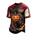 thumbnail image 2 of xunjiayanmaoyi Men's Halloween Print T-Shirt Athletic Holiday Tee Crew Neck Short Sleeve Soft Fabric S-3XL 10 Colors 1PC for Parties Daily Casual Wear Men Adults, 2 of 8