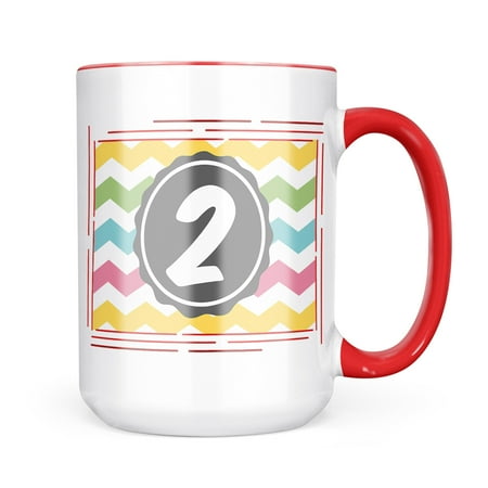 

Neonblond Monogram 2 Rainbow Chevron Mug gift for Coffee Tea lovers