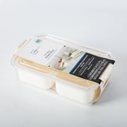 Mainstays Snackle Box, Lunch & Snack Container with lids, Plastic, Mini, 4 Compartment , White, Made for Portable Food Storage