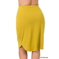 thumbnail image 3 of Zenana Women & Plus Elastic Waist Knee Length Tulip Hem Midi Skirt with Side Pockets & Self Tie Drawstring, 3 of 3