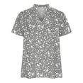 thumbnail image 4 of Qiopertar Mode Femmes Été Imprimé T-Shirt Col en V Manches Courtes Blouse Décontractée Tops Grandes Économies de Vacances! Moins de 5$ jusqu'à 90 % de Réduction, 4 of 5