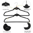 thumbnail image 2 of Yaheetech Cascading Velvet Hangers Non Slip Velvet Hangers Hook swivel 360 - Black, 2 of 12