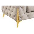 thumbnail image 6 of Pemberly Row Chair Made with Fabric & Gold Accent Legs in Light Gray, 6 of 7