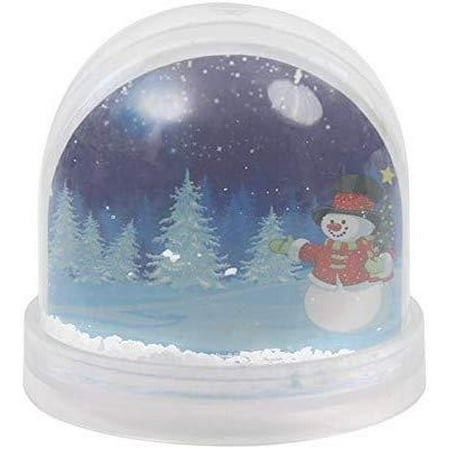Elegantoss Picture Photo Frame Snow Globe with Clear Base and Christmas