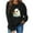 Black, variant on Halloween Women Sweatshirts Crewneck Pullover Fall Winter Long Sleeve Sweaters Ghost Printed Shirts Casual Blouses Loose Fitting Sweatshirt Top Halloween Costumes