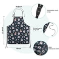 thumbnail image 7 of Dark Blue Princess Castle Pattern Kids Aprons for Girls and Boys,Adjustable Neck Strap Toddler Aprons for Kids Cooking Baking, 7 of 7