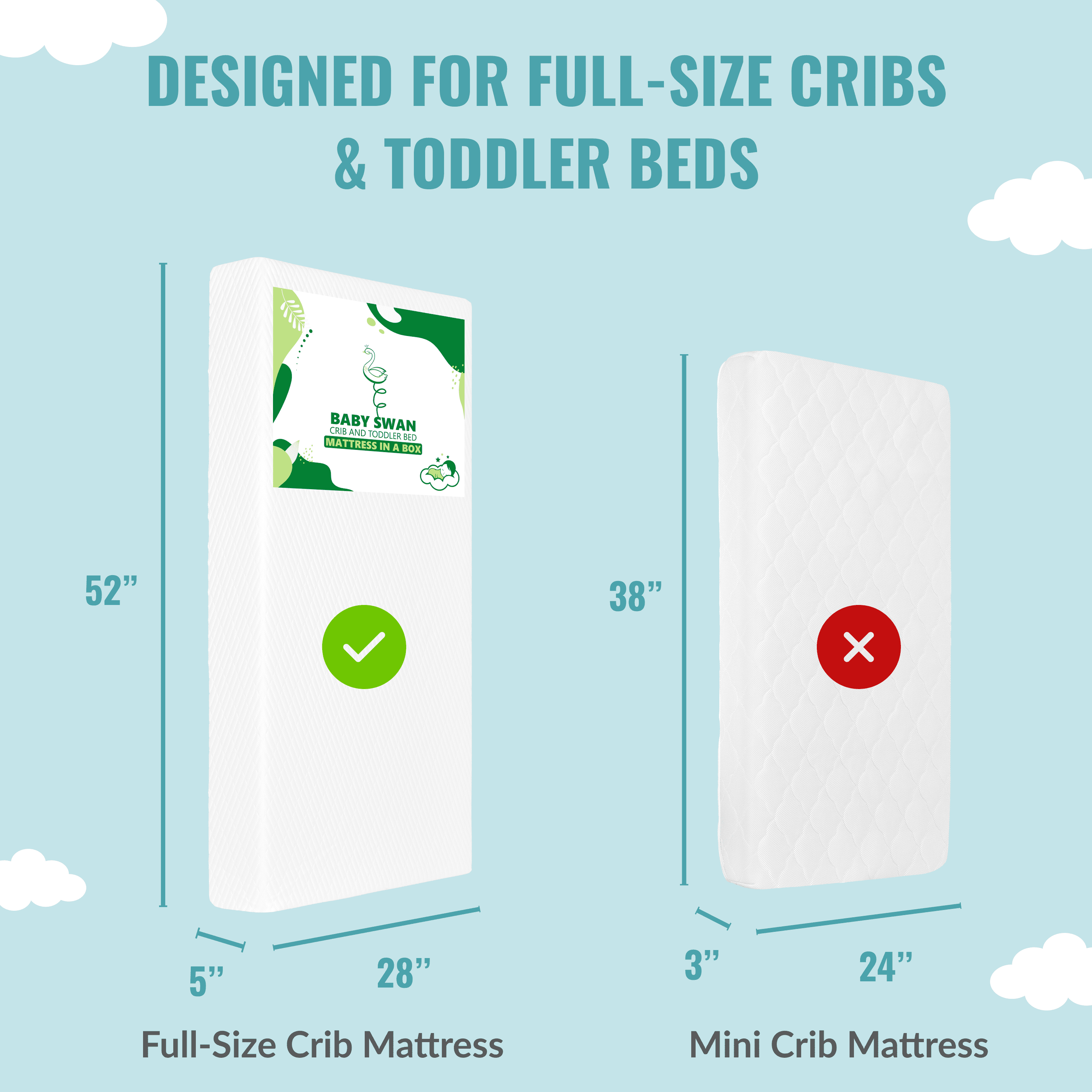 What is the size best sale of a baby mattress