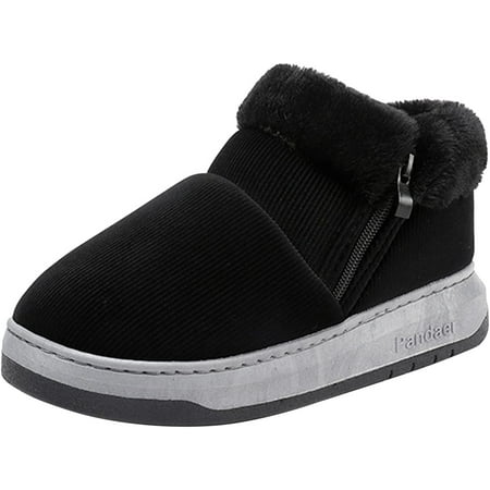 

Warm Platform Women Snow Boots Work Zipper Gothic Boots Zip Up Western Booties Suede Slip On Trendy Winter Working Boots for Women Womens Motorcycle Boots Combat Boots Womens with Heel Ladies