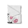 thumbnail image 2 of Spanish Soft Flannel Fleece Blanket, Te Quiero Typography with Rose Flower Wreath Romantic Love Valentines Concept, Cozy Plush for Indoor and Outdoor Use, 50" x 60", Pink Black White, by Ambesonne, 2 of 5