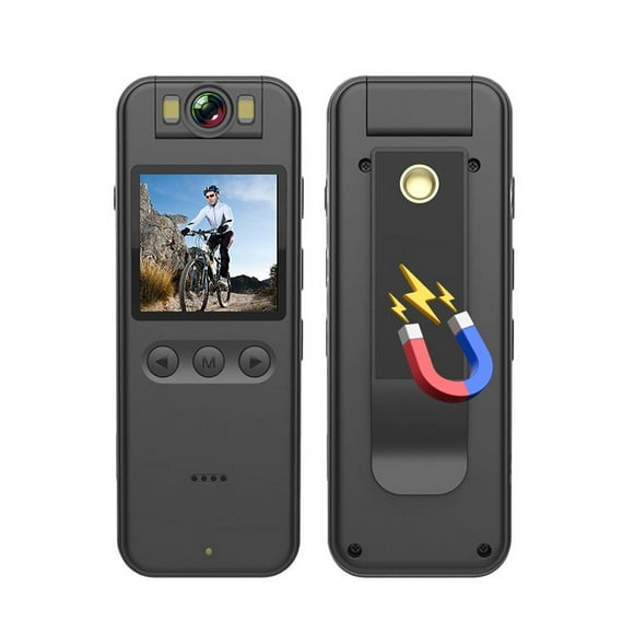 Camcorder,180° Rotatable Lens Clip Camera With Rotatable 2k Lens And Video Audio And Law Camera Stand Law Body Cam 2k Body Rotatable Lens Clip Stand Rotatable Video Body Video Rotatable Body Camera