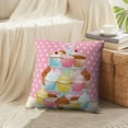 thumbnail image 3 of LALILO Throw Pillow Covers Stand With Polka Dot Stand Cake Cupcake And Cushion Cover 18" x 18", 2 Pack, 3 of 6