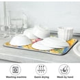 thumbnail image 7 of FREEAMG Dish Drying Mat Rustic Flowers Absorbent Dry Mats for Dishes Draining Pad for Kitchen Countertop 18" x 24", 7 of 7