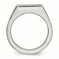 thumbnail image 2 of Stainless Steel Polished with Crystals Ring Size 11, 2 of 3