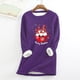 thumbnail image 2 of Camisas Navideñas Para Mujer, Camisetas de Manga Larga, Sudadera de Lana Gruesa, Ropa Interior Cálida de Cuello Redondo Con Estampado de Terciopelo Odeerbi  ODB201214, 2 of 5