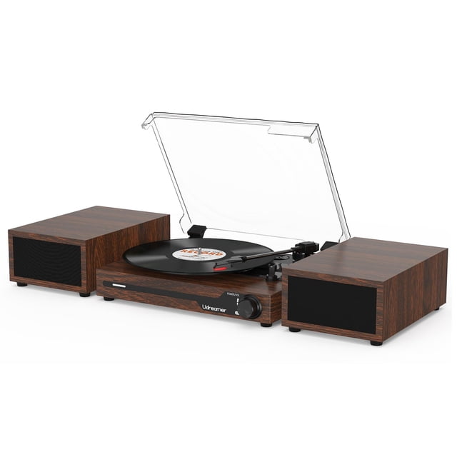 Reproductor de discos de vinilo Udreamer con altavoces externos BT 5.3