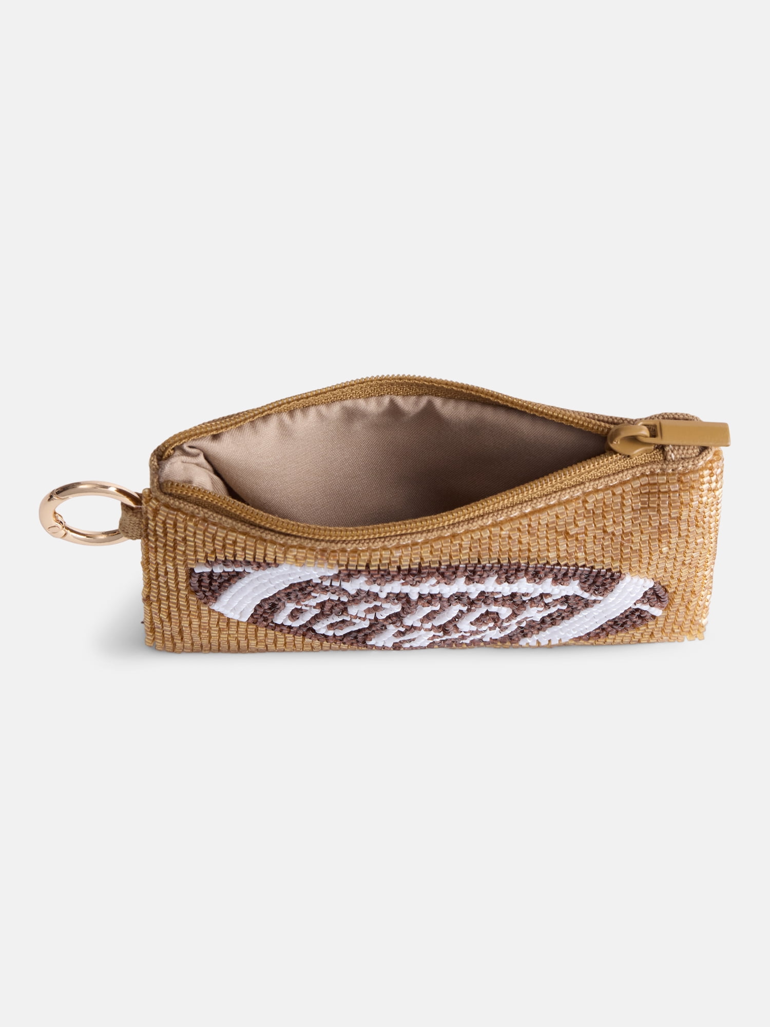 No Boundaries Women’s Game Day Touchdown Beaded Pouch, Gold