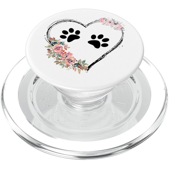 PopSockets PopGrip para MagSafe Animal Art, diseño de corazón de perro