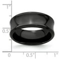 thumbnail image 7 of Edward Mirell Titanium Black Ti Polished Concave 9mm Band, 7 of 7