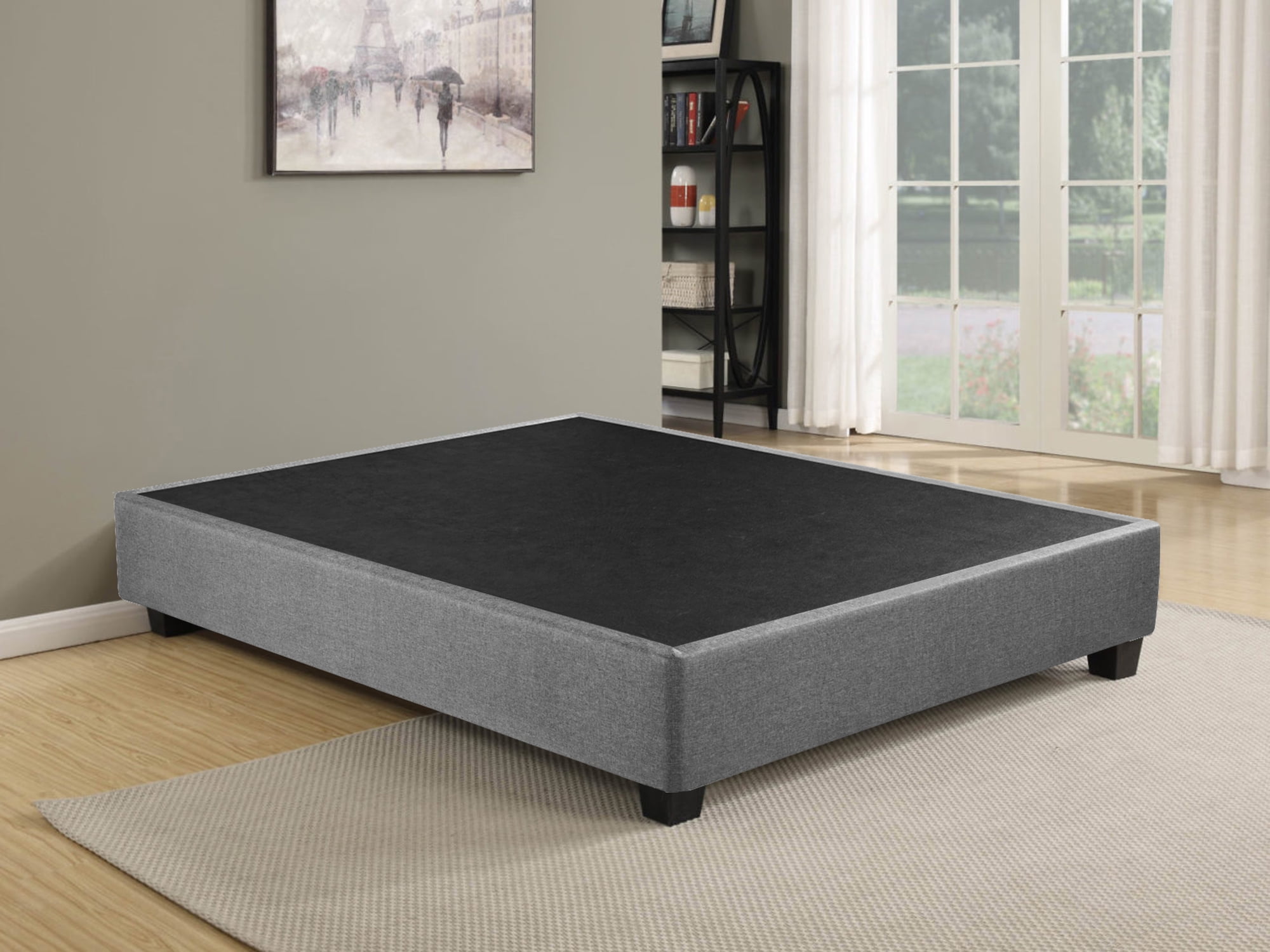 platform bed then box then mattress