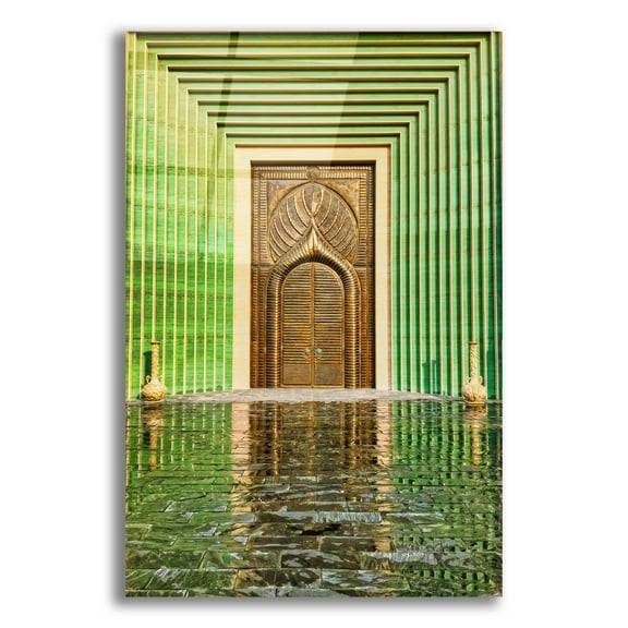 Epic Art 'Doha Brass Door' by Mark A Paulda, Acrylic Glass Wall Art, 12"x16"