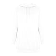 thumbnail image 5 of Cmfcve Women's Athletic Sweatshirt Dresses Long Sleeve Solid Color Track Hoodies Loose Fit High Neck Running Workout Jacket with Pocket, 5 of 8