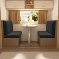 thumbnail image 3 of RV Dinette Cushions Covers RV Dinette Seat Covers RV Booth Seat Cover Loveseat Sofa Slipcover for RV Camper Car Bench 1 Backrest Cover and 1 Bench Cover (Black), 3 of 13