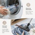 thumbnail image 4 of Coastal Fall Round Area Rug 3Ft Washable Small Circle Rugs for Kitchen Entryway, Thanksgiving Blue Pumpkins Coral Ocean Non-Slip Carpet Floor Mats Indoor Outdoor Carpet Runner Aesthetic Home Decor, 4 of 5