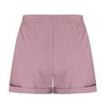 thumbnail image 6 of BiZtdJrK Womens Solid Boxer Shorts Drawstring Elastic Waisted Short Trousers Comfy Outdoor Jogger Hiking Shorts with Pockets on sale and clearance Pink L, 6 of 8