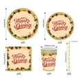 thumbnail image 3 of HomeKingdee Happy Thanksgiving Tableware Set Party Supplies - Fall Harvest Pattern Disposable Dinnerware with Paper Plates, Napkins, Forks for Autumn and Thanksgiving, 3 of 6