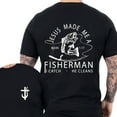 thumbnail image 3 of Men’s Christian T-Shirt, “Jesus Made Me a Fisherman – I Catch He Cleans” Double-Sided Faith Graphic Tee, Funny Dad Jokes Shirt, Gift for Fisherman Dad, Sizes S–5XL, 3 of 7