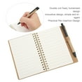thumbnail image 2 of Notebook Portable Simple Coil Notebook Simple Portable en Cuir Étudiant Bloc-Notes Insérer Stylo pour Étudier Papeterie de Bureau d'Affaires (Brun), 2 of 9
