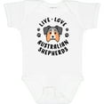 thumbnail image 3 of Inktastic Live Love Australian Shepherds Boys or Girls Baby Bodysuit, 3 of 5