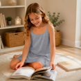 thumbnail image 4 of JAJAHO Girls Sleeveless Nightgown Spaghetti Strap Pajamas Dress For Kids Sleepwear, 5-14 Years, 4 of 7