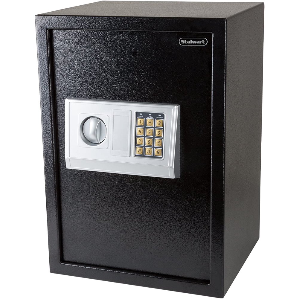 Stalwart Digital Safe-Electronic, Extra-Large, Steel, Keypad, 2 Manual