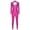Hot Pink, variant on Women Sparkly Rhinestones Gymnastics Bodysuit Full Body Rompers Figure Skating Jumpsuit Burgundy S