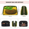 thumbnail image 5 of Cauagu Sunflower3 Print Large Cosmetic Bag,Portable Cosmetics Pouch Travel Makeup Bag Large Capacity Travel Makeup Case Organizer Makeup Brush Organizer, 5 of 8