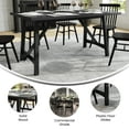 thumbnail image 3 of Emma + Oliver 60" Farmhouse Wooden Trestle Base Dining Table for 6 in Black, 3 of 9