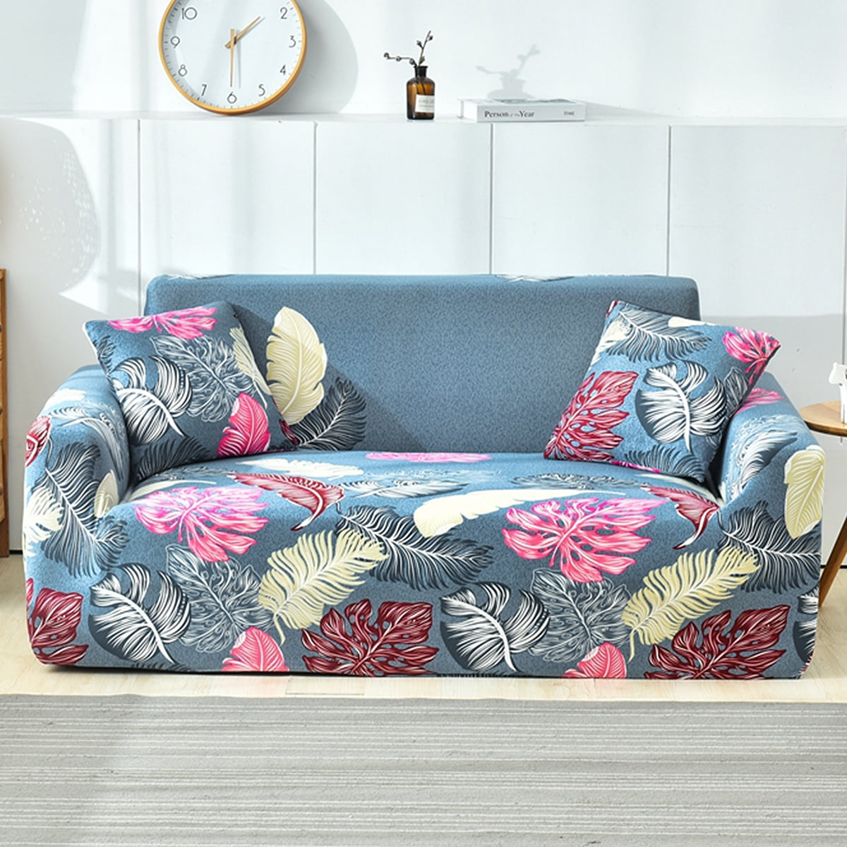 1-4 Seater Floral Stretch Sofa Cover Couch Lounge Recliner Slipcover Protector 