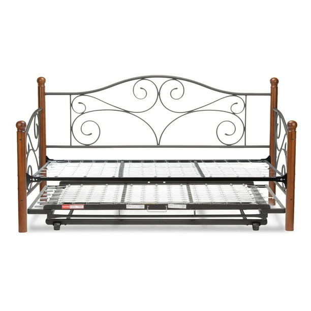 Doral Complete Metal Daybed with Link Spring Support Frame and PopUp