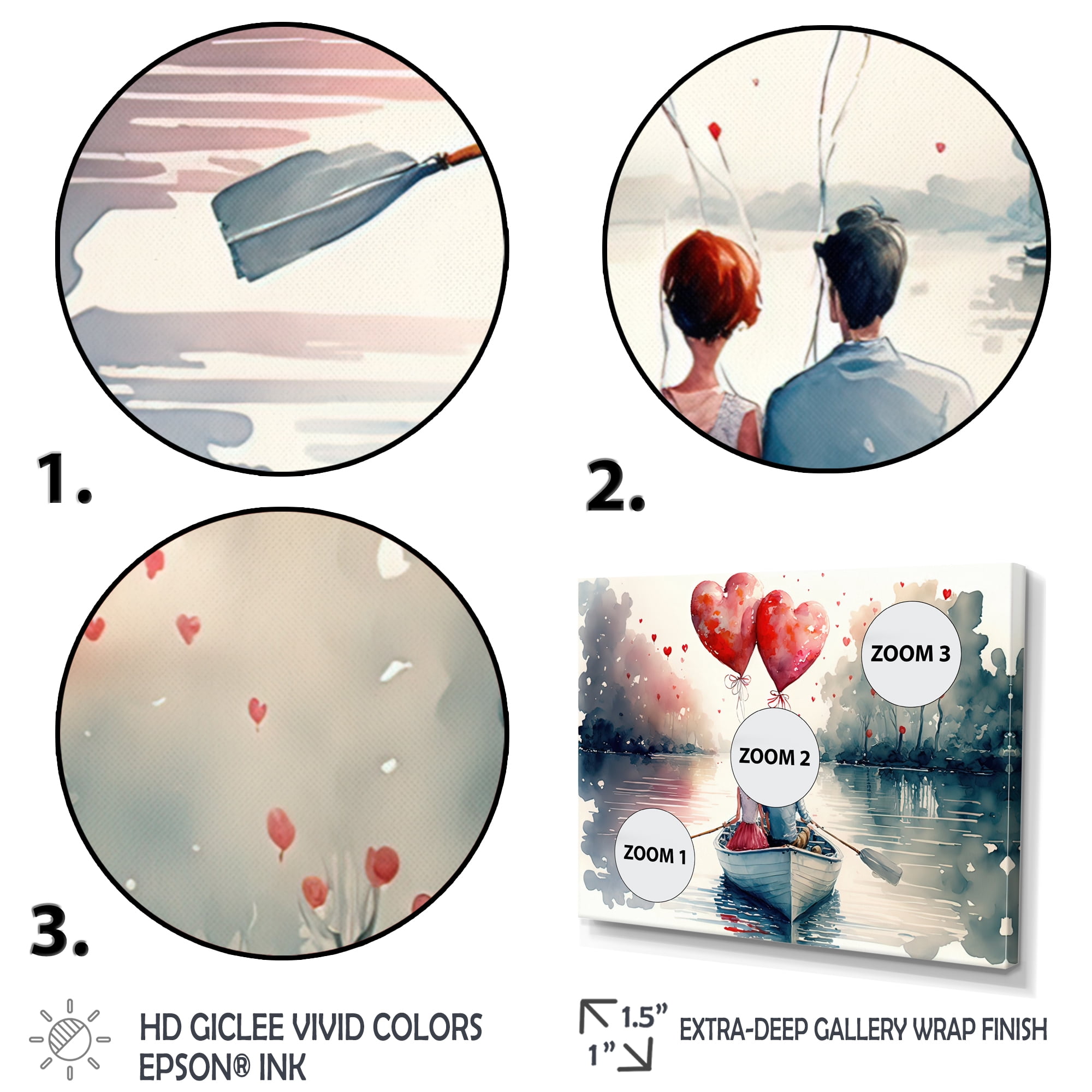 Designart Loving Couple Spending Time Outdoors III Canvas Wall Art